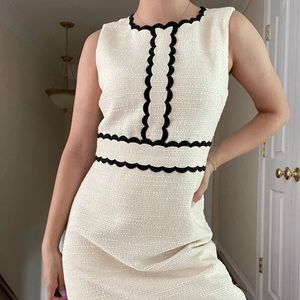 Tweed white and black Kate Spade mini dress